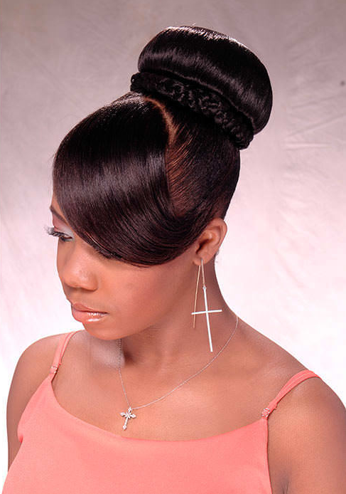 classic-crossed-bun-with-weave-style-pictures